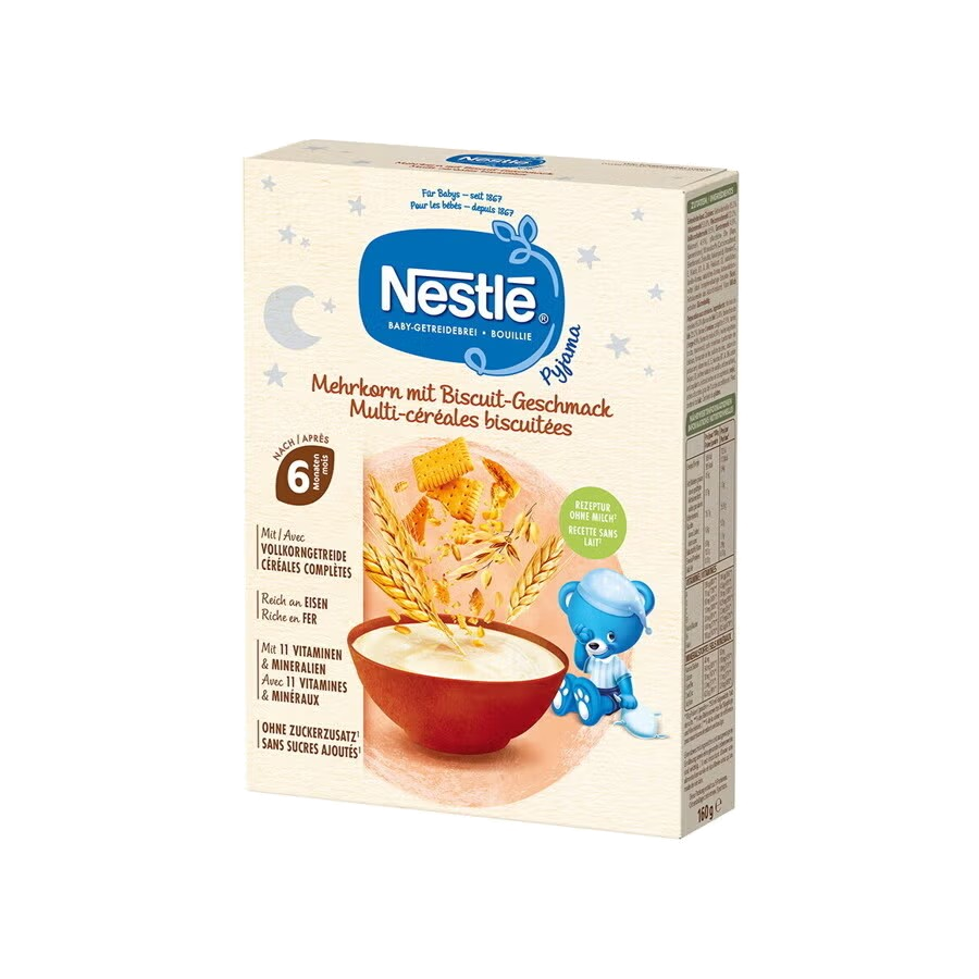 Nestlé Baby-Getreidebrei Pyjama Mehrkorn mit Biscuit-Geschmack