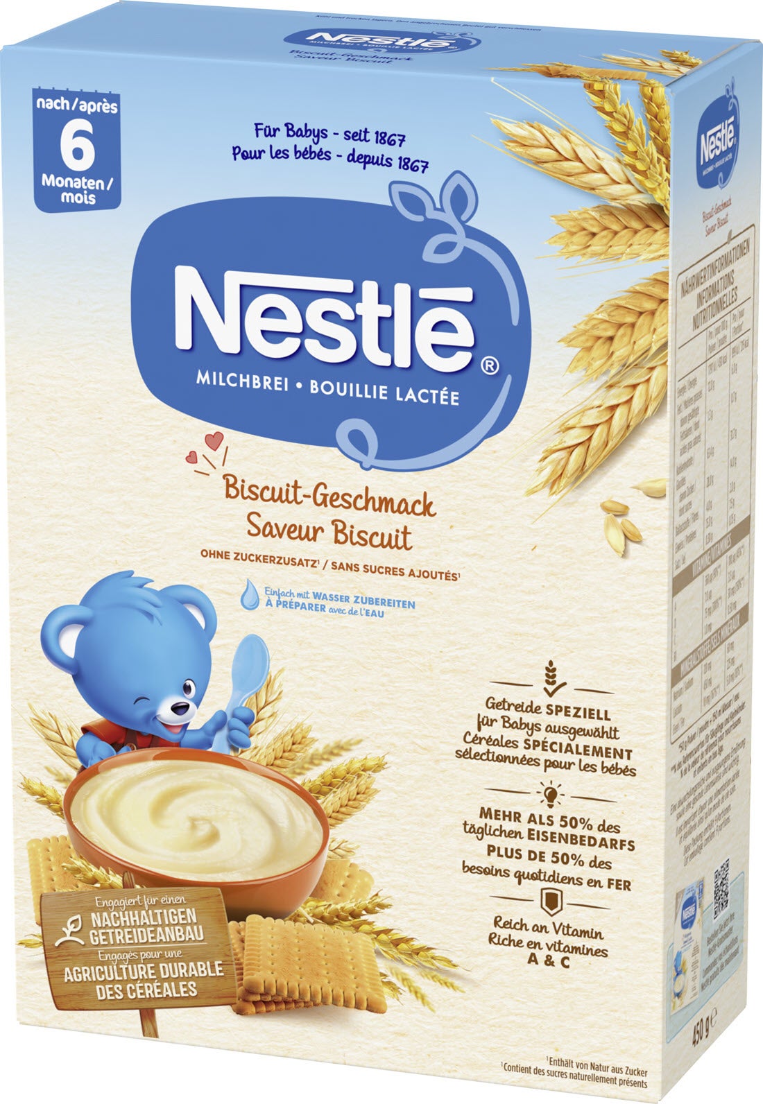 Milchbrei mit Biscuit Geschmack Ab 6 Monaten Nestlé Baby & me