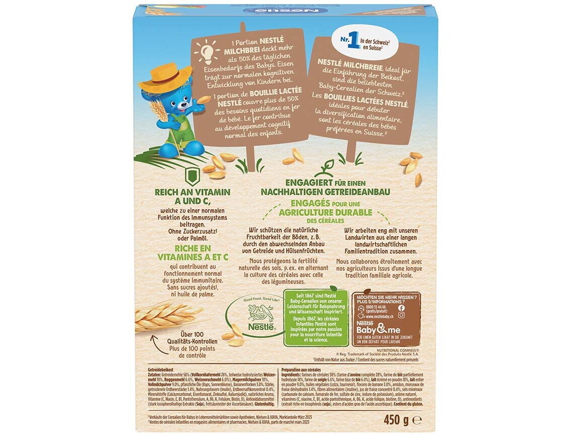 Nestlé Milchbrei Banane, Erdbeere & Vollkorncerealien