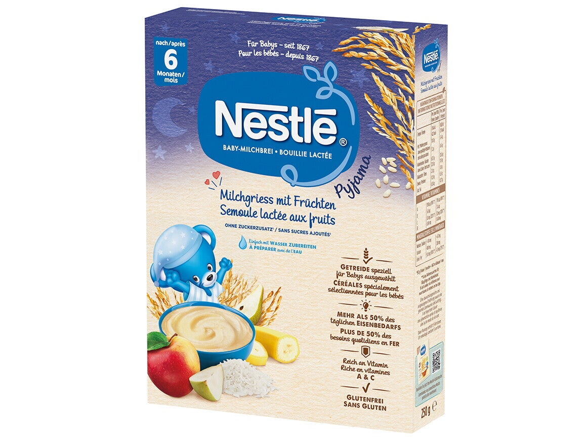 Nestlé Milchgriess Pyjama mit Früchten