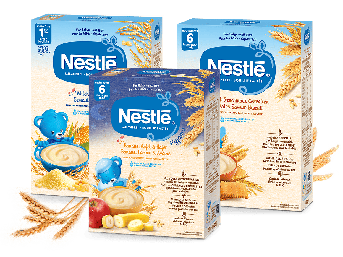 Nestlé Bébé Cereals Multigrains - bouillie pour bébé - dès 6 mois - 9  boîtes de 180