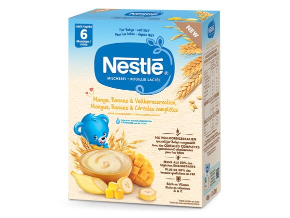 Nestlé Milchbrei Mango, Banane & Vollkorncerealien Nestlé Milchbrei Mango, Banane & Vollkorncerealien