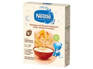 Nestlé Baby-Getreidebrei Pyjama Mehrkorn mit Biscuit-Geschmack Nestlé Baby-Getreidebrei Pyjama Mehrkorn mit Biscuit-Geschmack