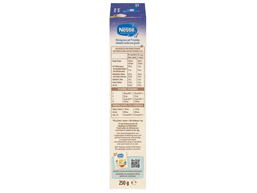 Nestlé Milchgriess Pyjama mit Früchten