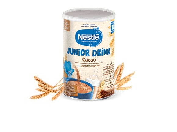 Nestlé Junior Drink Cacao dans un emballage coloré, idéal pour les enfants et riche en goût et en nutriments Nestlé Junior Drink Cacao dans un emballage coloré, idéal pour les enfants et riche en goût et en nutriments
