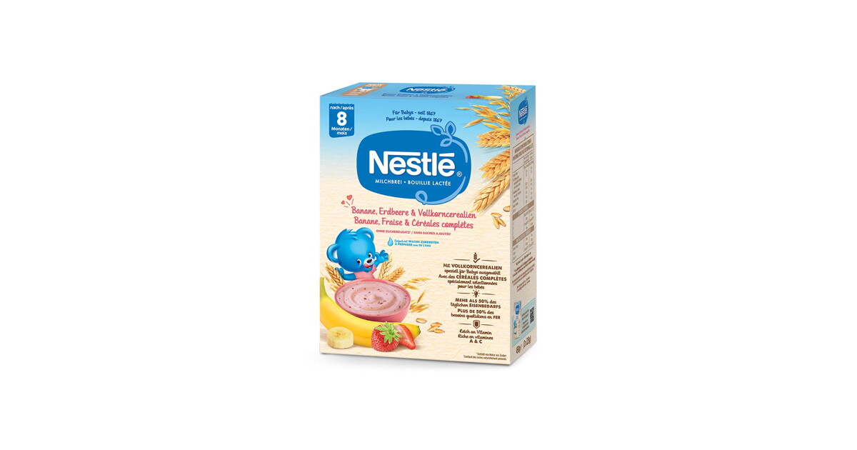 Achat Nestlé Baby Cereals · Céréales Banane Fraise · Après 8 mois